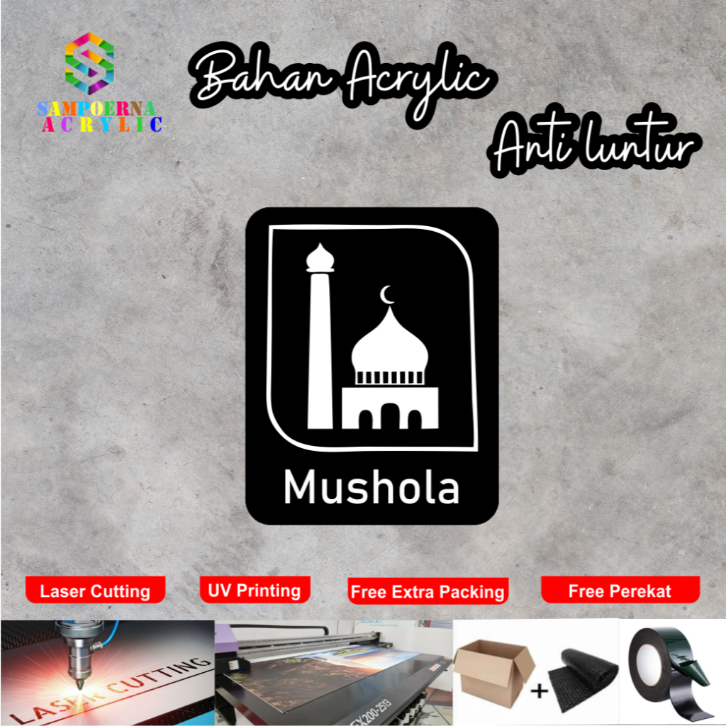Tulisan Mushola Sign Akrilik