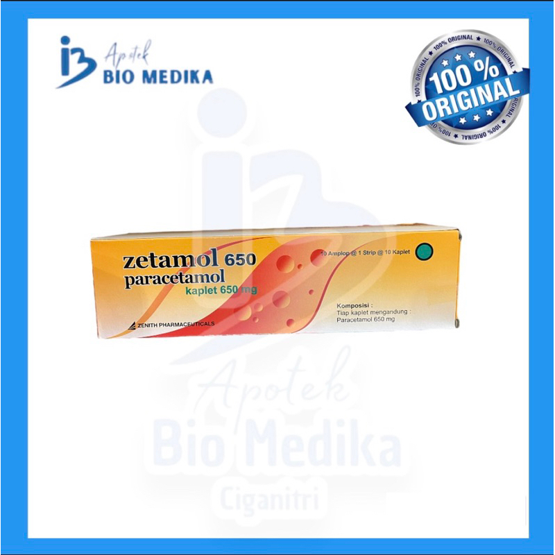 ZETAMOL 650 MG TABLET PERBOX