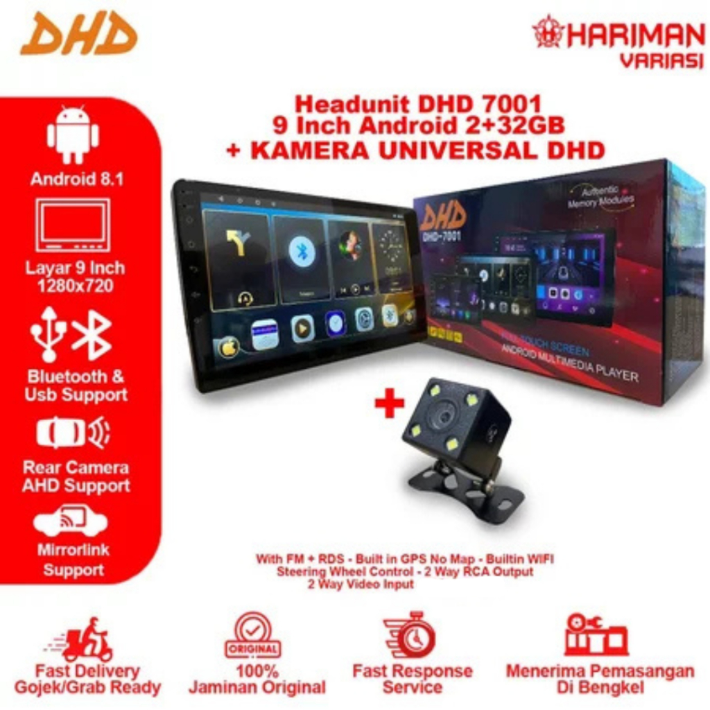 PAKET BUNDLING KAMERA UNIVERSAL DHD + TV ANDROID DHD 7001 9 INCH