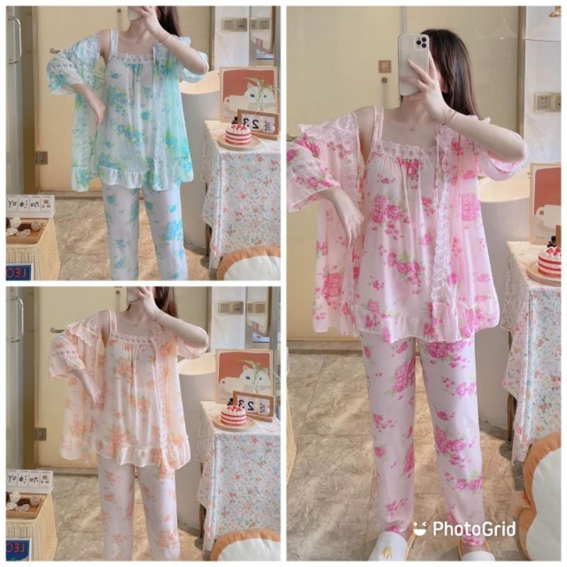 Baju Tidur Setelan + Outer.