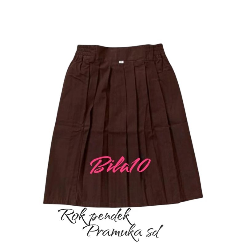 rok pendek pramuka sd anak perempuan