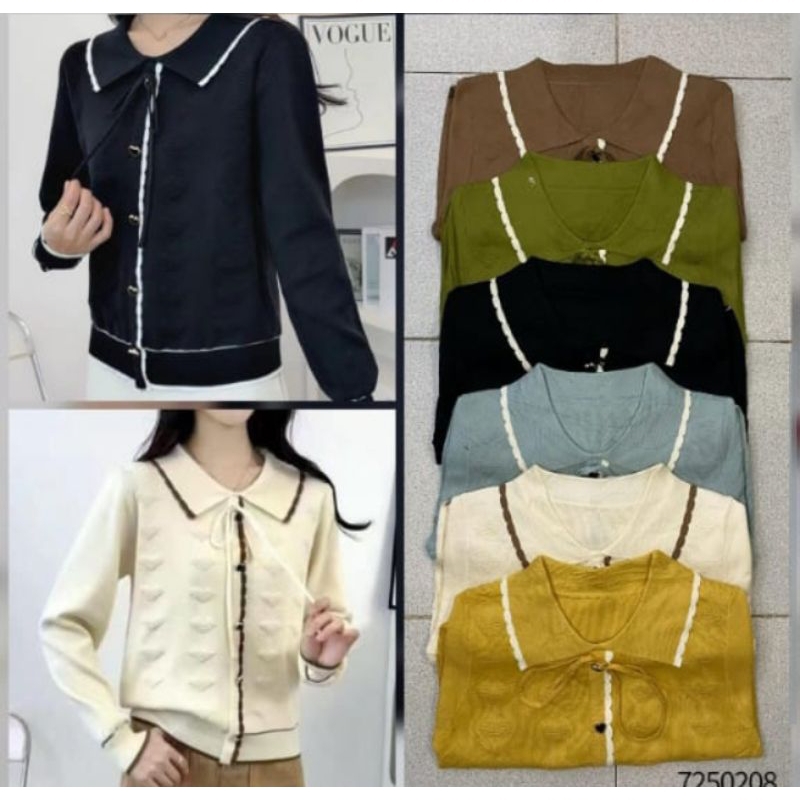 Blus rajut import wanita, blus rajut kekinian Model Korean style wanita