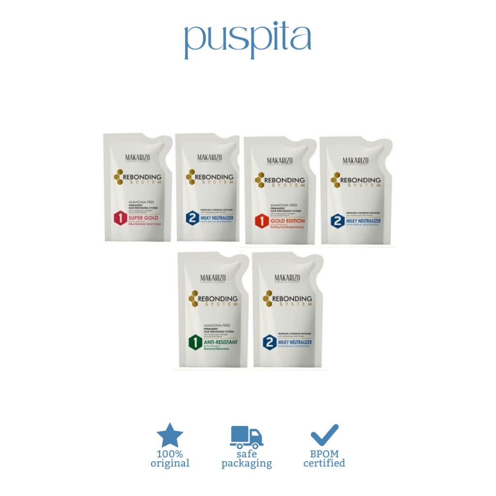 PUSPITA - Makarizo Rebonding System Sachet 125ml I Makarizo Smoothing Sachet
