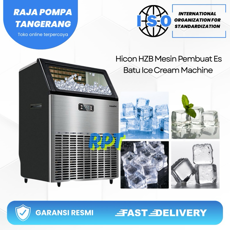 HICON mesin es batu kristal 200kg 24Jam Kapasitas Besar HZB 300