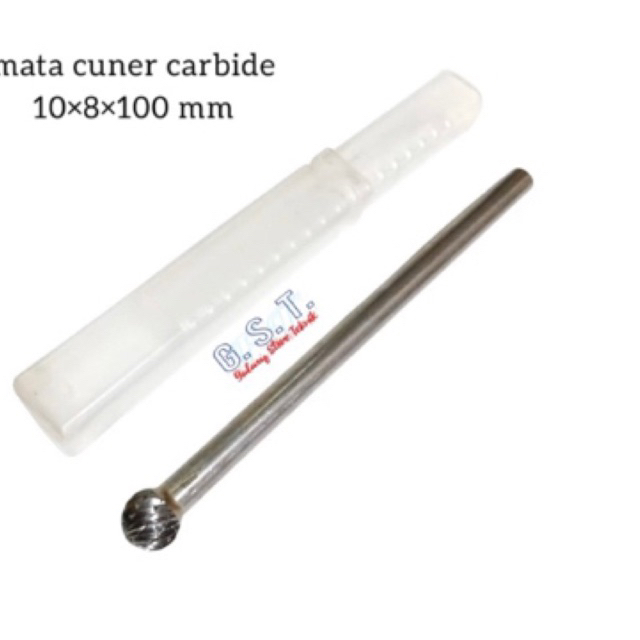 Tuner cuner bulat 10mm carbide rotary burrs mata porting 10x6x100mm alur silang baru