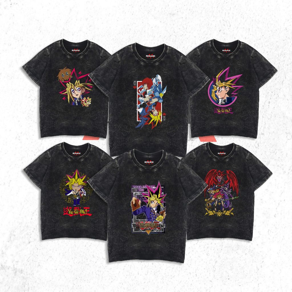 METALKIDS Kaos Anak Yugi Oh Tshirt Washed Unisex kaos YUGIOH 1-8