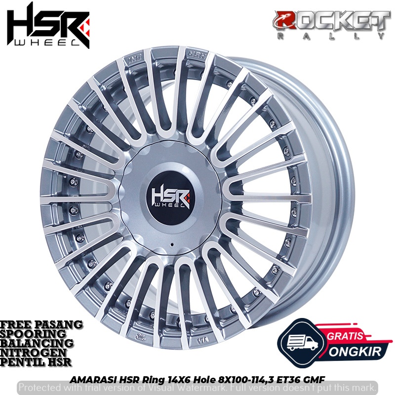Velg HSR AMARASI Ring 14 Pnp Mobil Soluna Agya Xenia Calya Kijang Lgx
