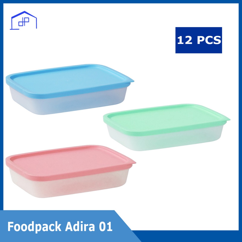 12PCS - Food Pack Adira 01 - Kotak Makan Kecil - Tempat Makan Kecil - Lunch Box - Wadah Makan