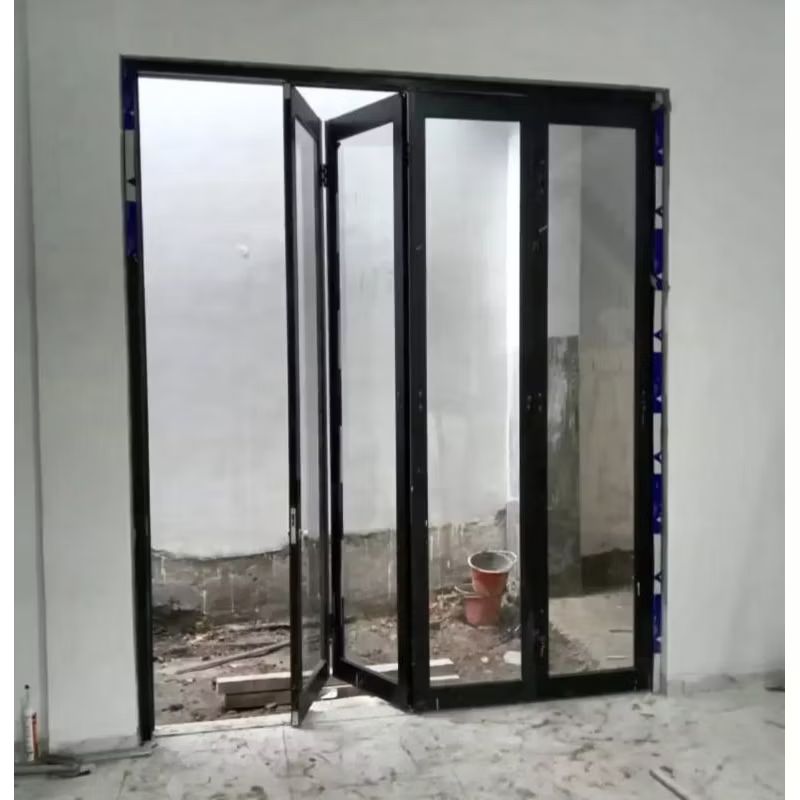 Pintu Lipat Aluminium | Kaca