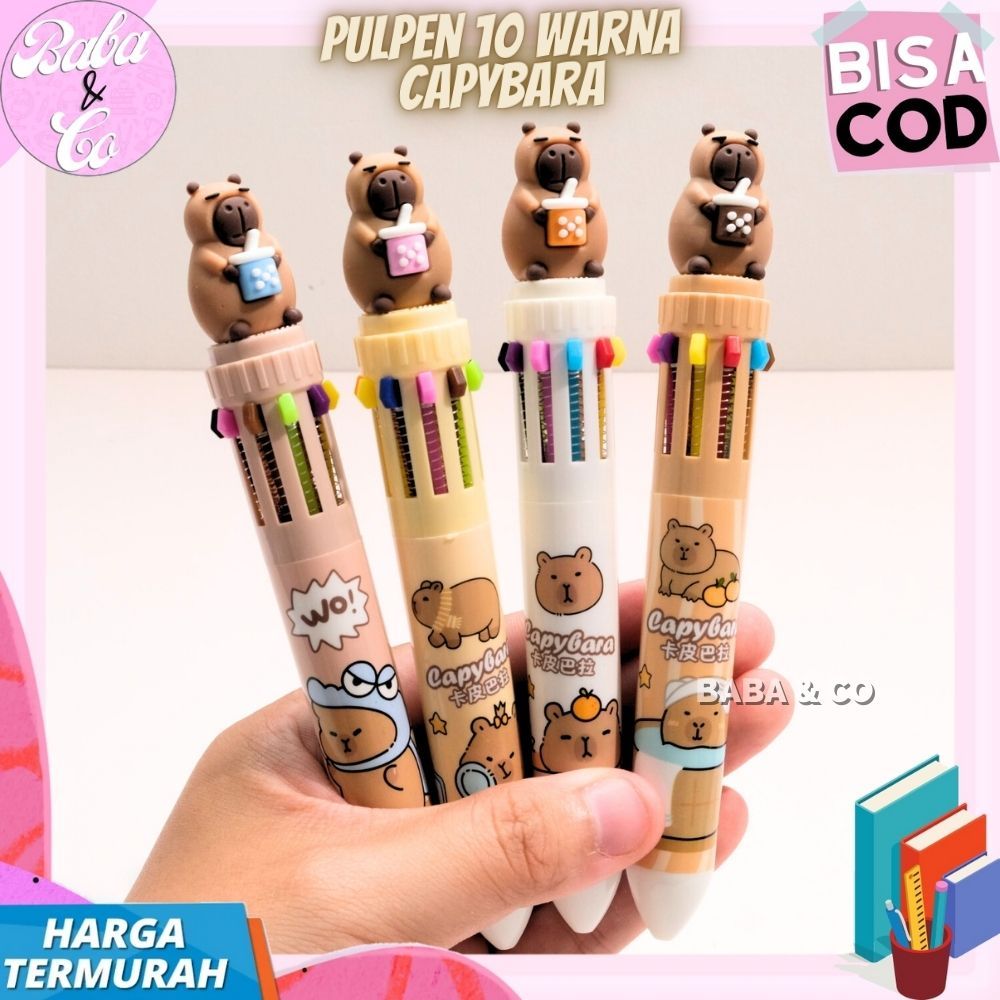 

PEN 10 WARNA CAPYBARA PULPEN CAPYBARA 10 WARNA LUCU UNIK MURAH PEN CETEK KAPIBARA 10 WARNA