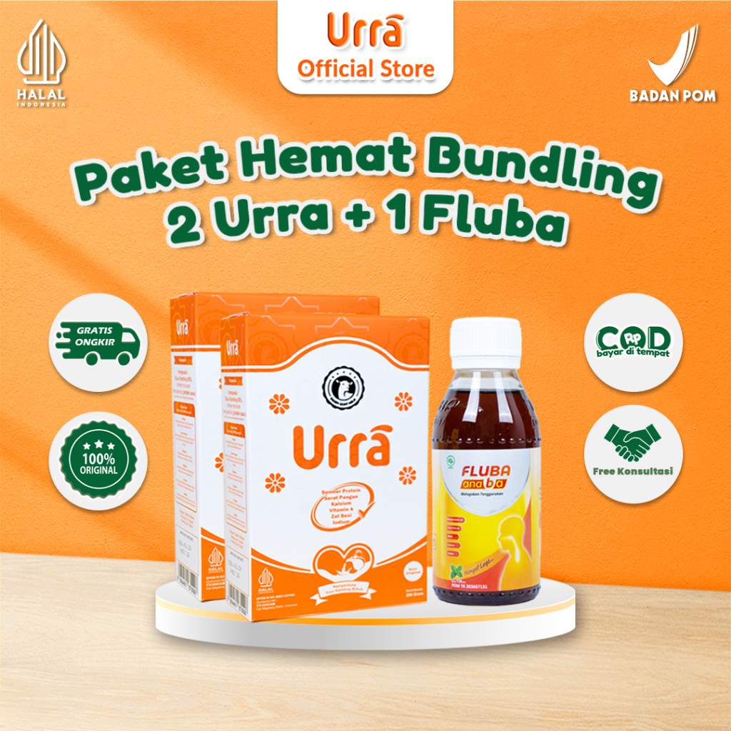 

[Paket Bundling] Urra Susu Kambing Saanen 2 Box dan Fluba Anaba Madu Herbal 1 Botol