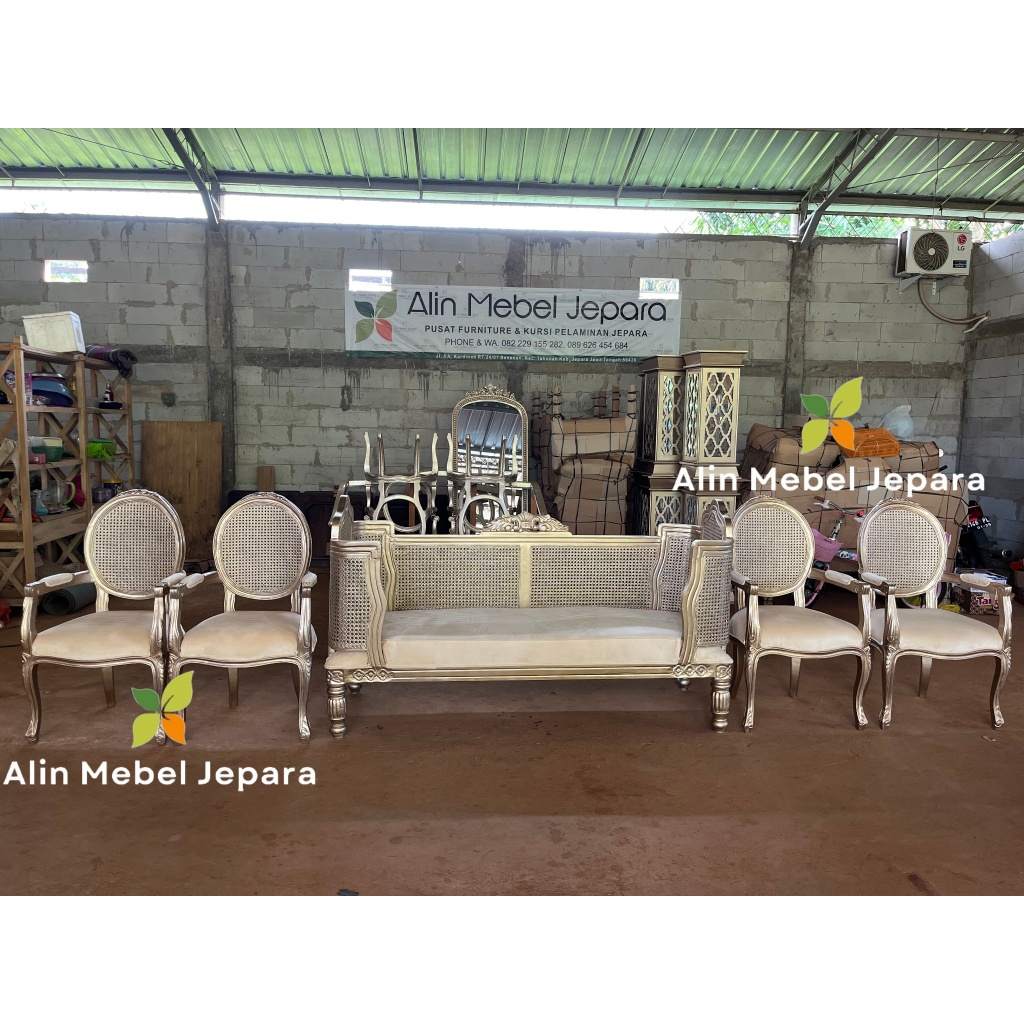 Sofa Pelaminan , Kursi Pelaminan , Sofa pelaminan doyok , Kursi rotan