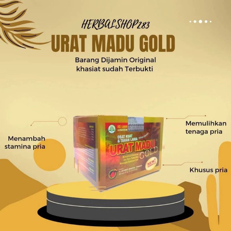 URAT MADU GOLD ORIGINAL 100% 1 BOX KUAT LAMA URAT MADU 1 SACET GOLD ORIGINAL 100% (PRIVASI AMAN)
