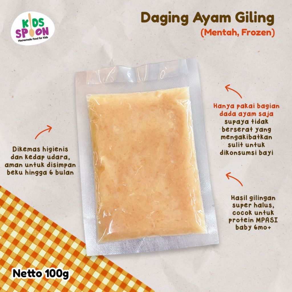 

Kids Spoon Daging Ayam Giling (Frozen) 100gr