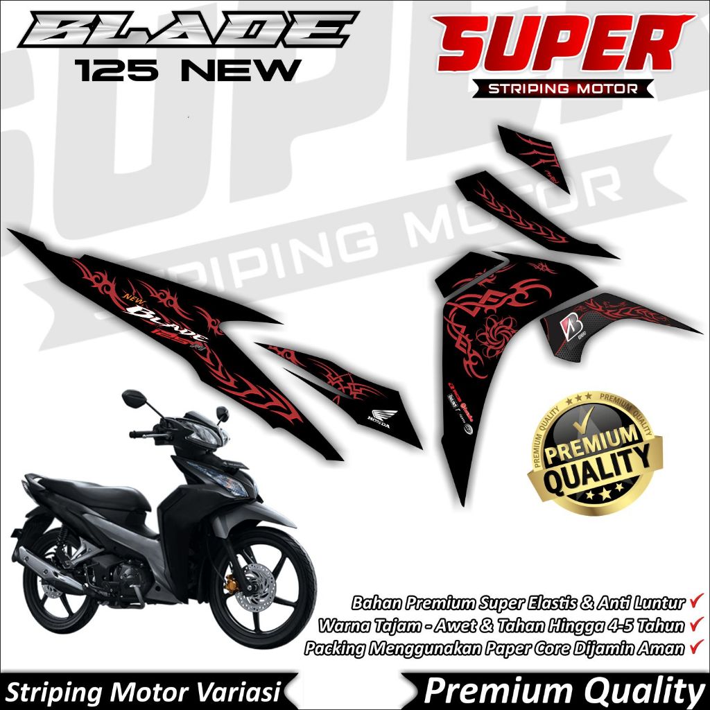 Stiker Blade 125 New Anti Luntur keren Striping Blade New Striping Honda Blade 110 125 New Triball