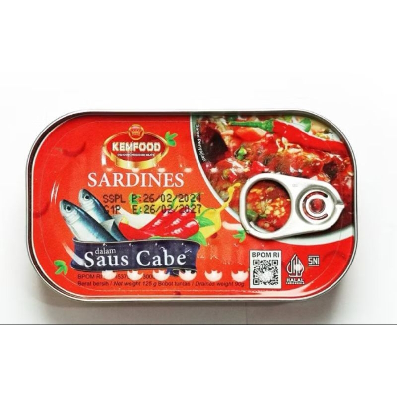 

SARDEN KEMFOOD CABE DAN TOMAT uk 125GR