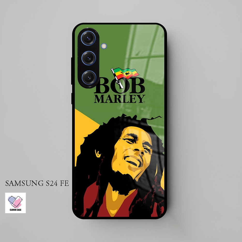 [AR48]  Case Glossy Case | SAMSUNG S24 FE | CASE KEKINIAN LUCU |  Casing Hp Kilau Motif BOB MARLEY
