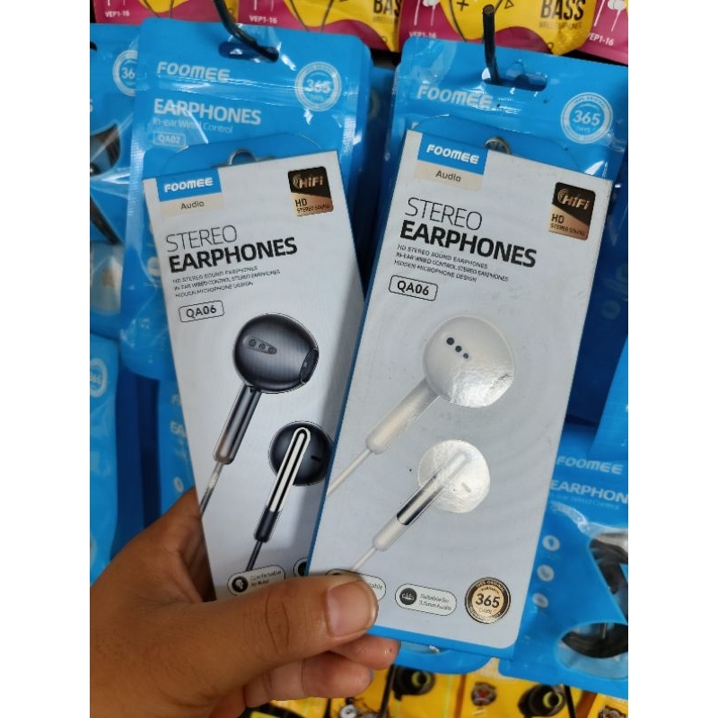 HEADSET FOOMEE QA06 , EARPHONE WIRED QA06 ORIGINAL