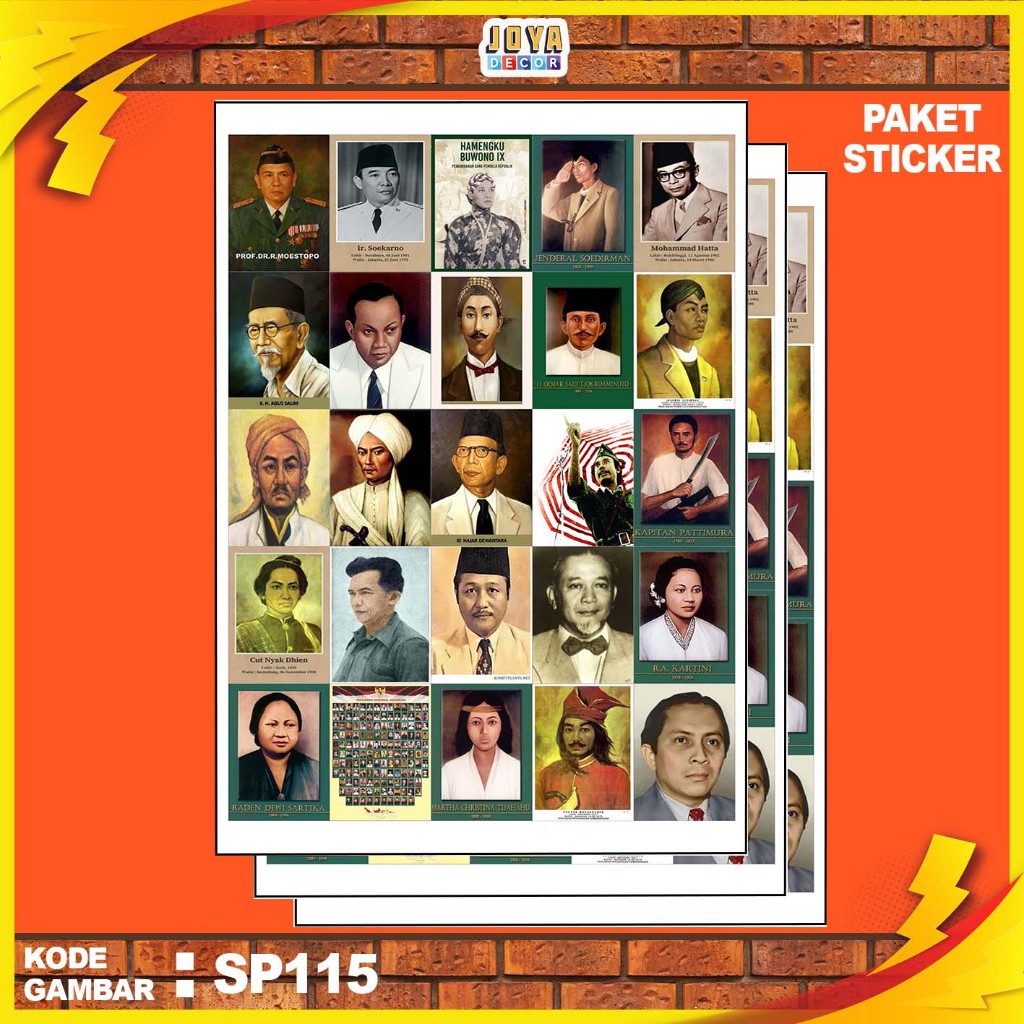 

GAMBAR STICKER PAHLAWAN NASIONAL INDONESIA / STIKER PAHLAWAN NASIONAL INDONESIA / PAKET STIKER PAHLAWAN NASIONAL INDONESIA PER 25 PCS / KODESP115