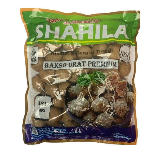 

SHAHILA Bakso Urat Premium isi 50 Butir Berat 600 Gram Baso Pentol HALAL