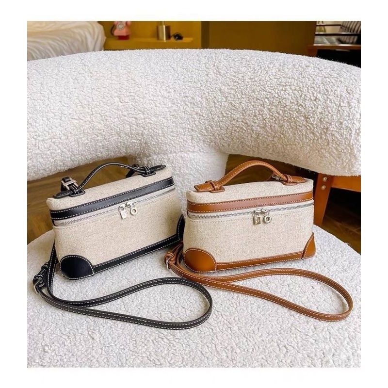 Vanity case  cosmetic bag LORO PIANA FREE BOX & CARD