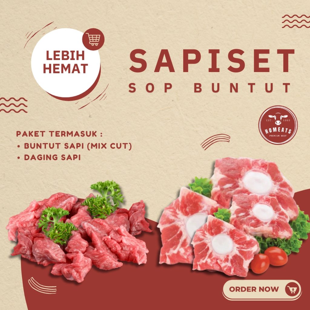 

Sapiset Sop Buntut - Buntut + Daging Sapi Segar Siap Masak