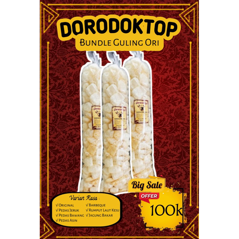 

Dorodoktop kerupuk Kulit Sapi Premium Bundle Guling