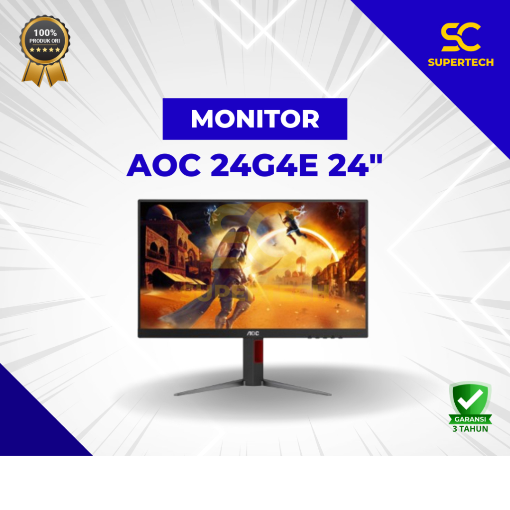 MONITOR AOC 24G4E (24"/FULL HD,IPS,180mhz/NON-ERGO)