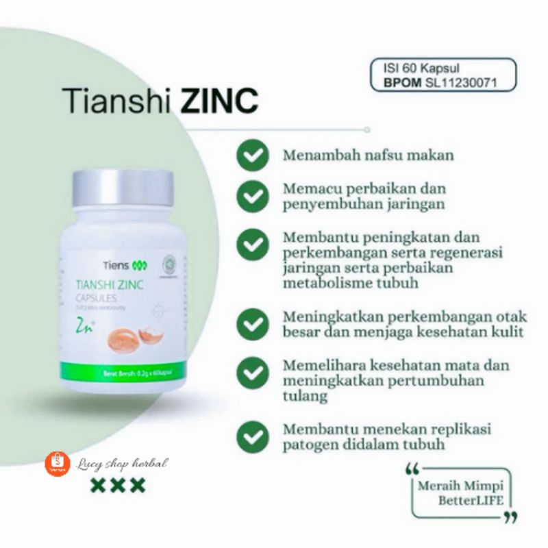 Zinc Tiens Anak untuk Anak & Bayi GTM Vitamin Penggemuk Badan Penambah Nafsu Makan