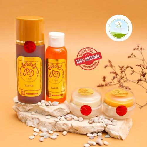 Cream RD RDE Glow Gold Rinna Diazella 30gr Paket Toner Cleanser Original Kemasan Lama QR Code Skinca