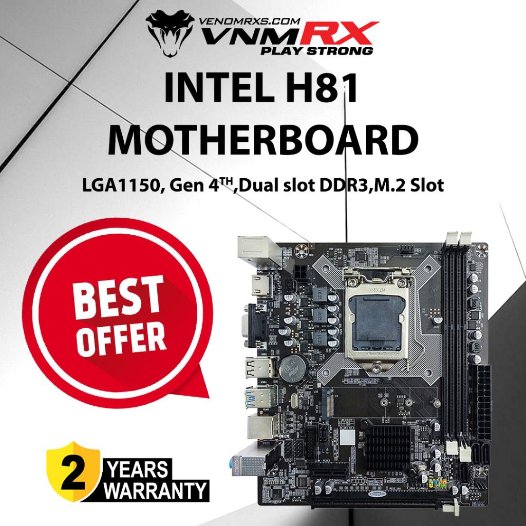 Motherboard VenomRX H81 H81M with NVMe Socket 1150