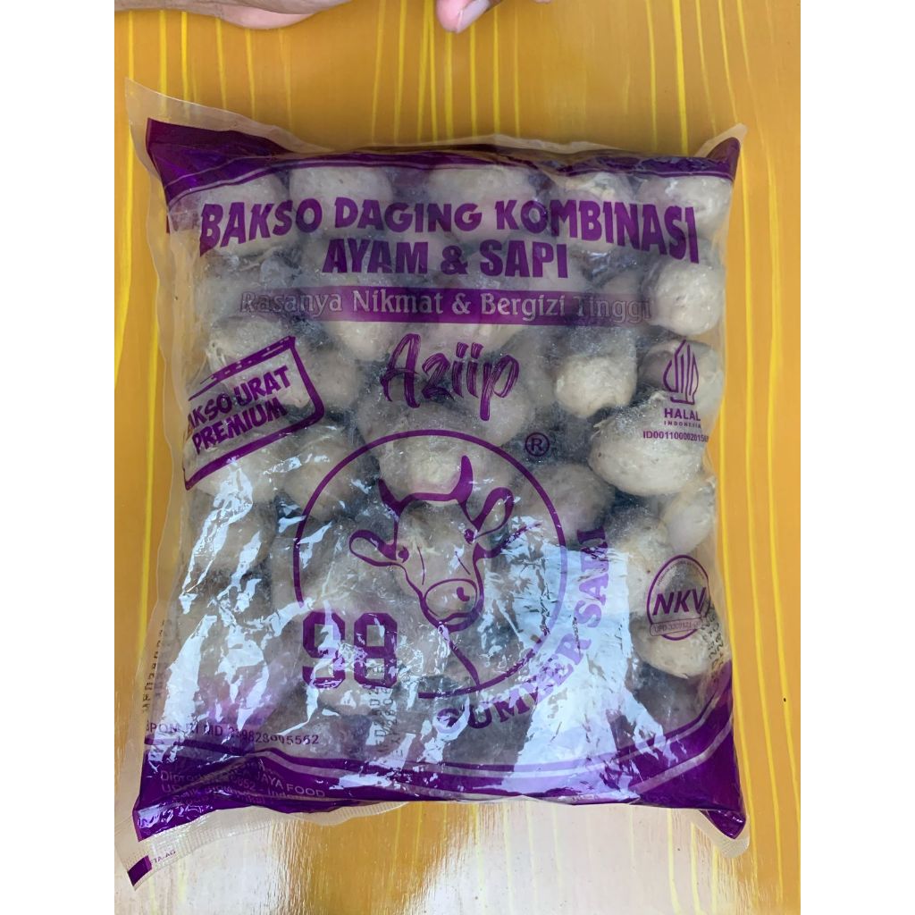 

Bakso Urat Aziip isi 50 butir berat 600 gram pentol baso Halal