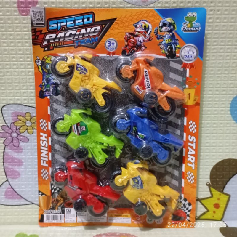 Mainan anak motor GP isi 6  5756/mainan anak laki  laki/montor mainan