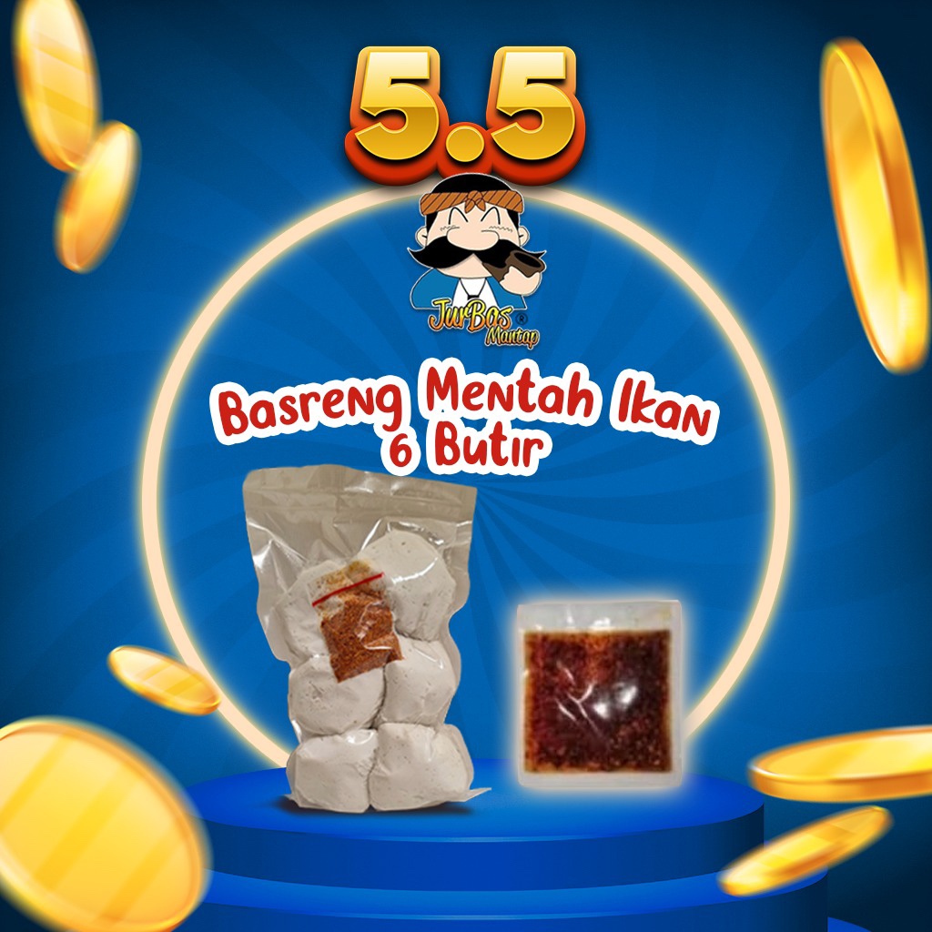 

[ISI 1] Basreng Mentah IKAN 6 Butir