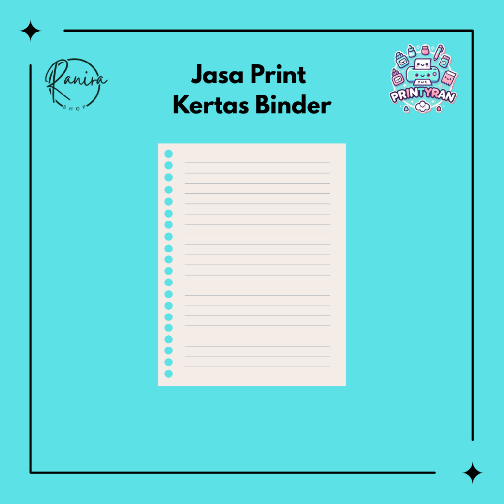 

Printyran Jasa Ngeprint Kertas Binder Ukuran A5 & B5