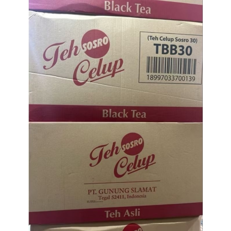 

Teh Celup Sosro Sachet 1 Dus isi 100 Kotak @30 Pcs