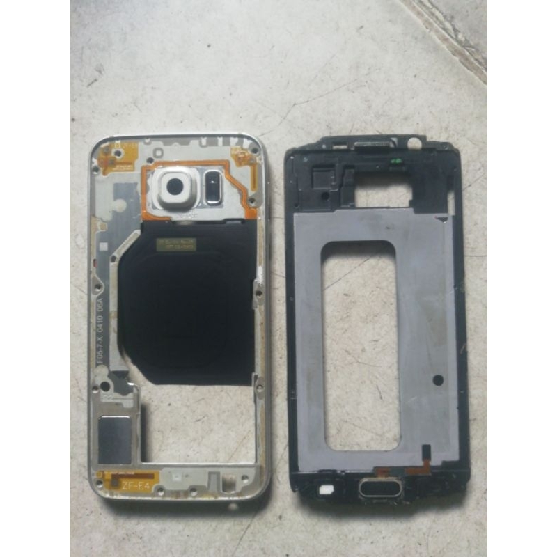 FRAME BEZZEL TATAKAN LCD SAMSUNG S6 FLAT G920 ORI COPOTAN
