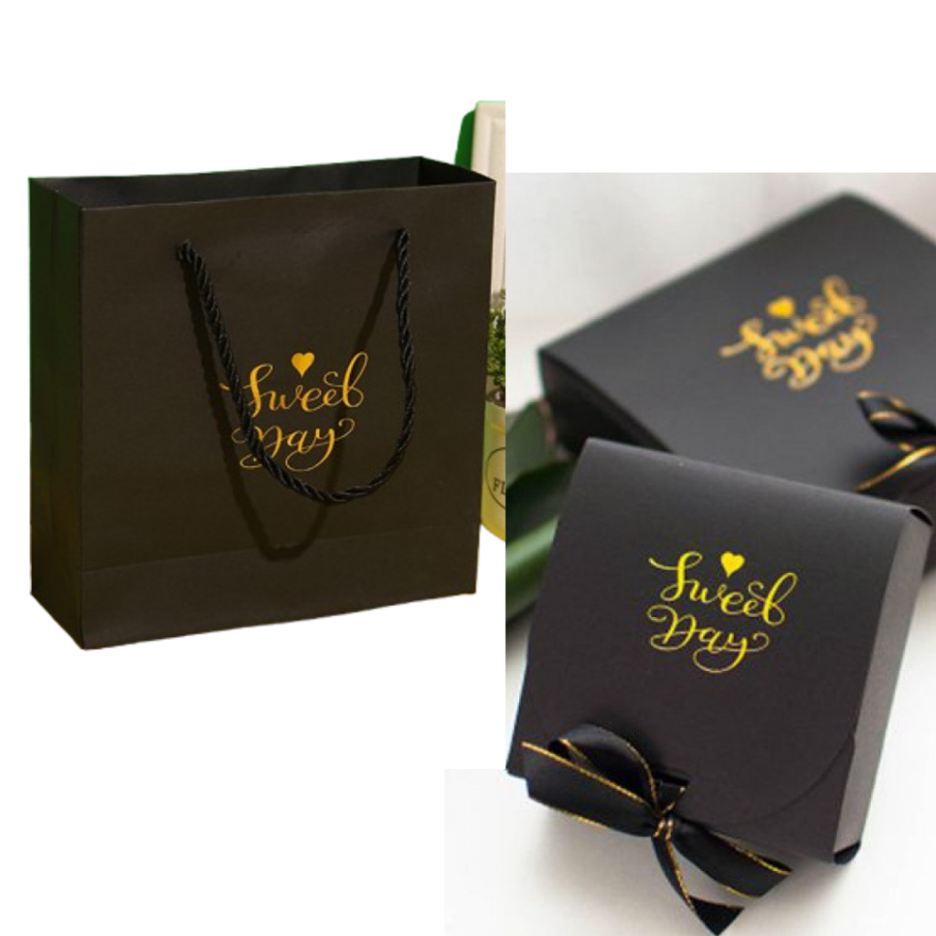 

Box + Paperbag CLOVER Motif Tribal Pink Bingkisan Hadiah Kado