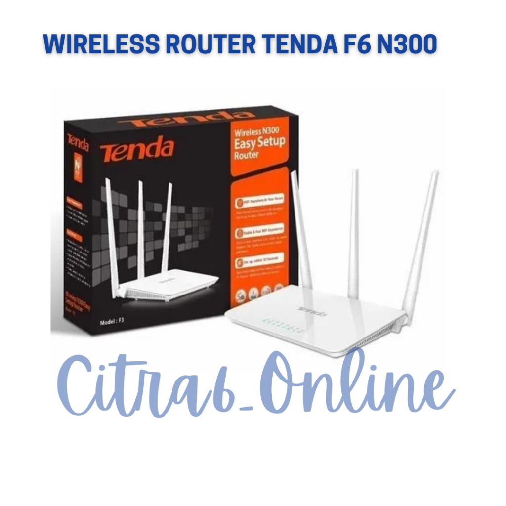 WIRELESS ROUTER TENDA F6 N300 ROUTER F6