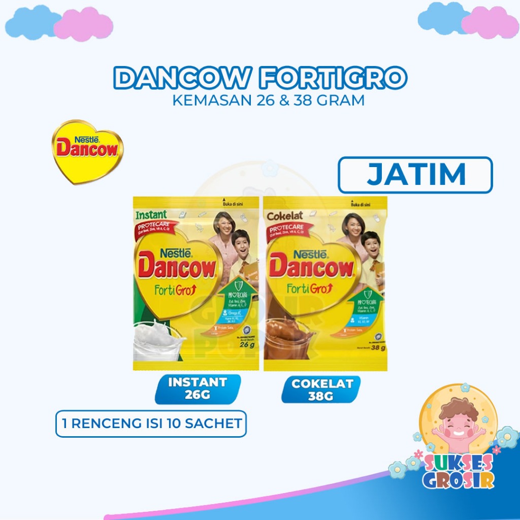 

DANCOW FORTIGRO RENCENG INSTAN 26GR / COKELAT 38G ISI 10 SACHET