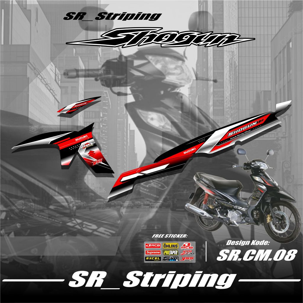 STICKER STRIPING SHOGUN SP 125 ROBOT GRAPHIC RACING / STIKER MOTOR SUZUKI SHOGUN SP 125 DESIGN GRAFI