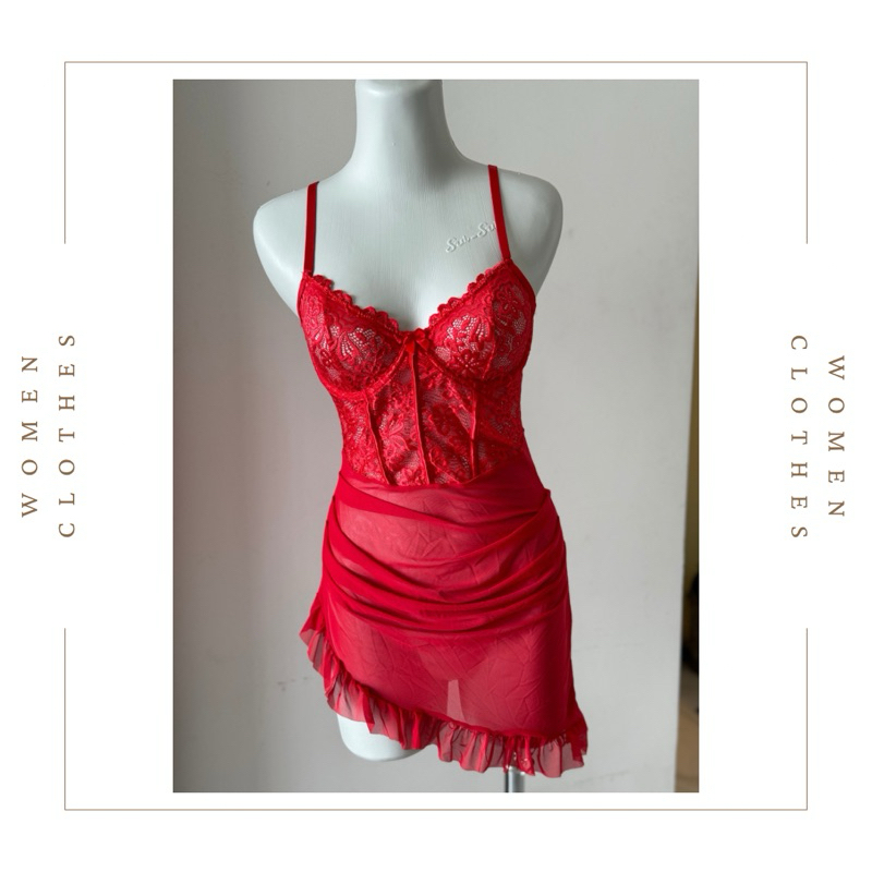 6896 Lingerie Sexy Premium Sleepwear Import Underware Wanita Sexy Baju Tidur Renda