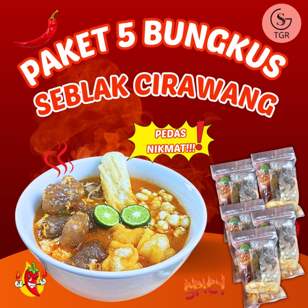 

5 BUNGKUS SEBLAK CIRAWANG KUAH SEBLAK INSTAN FOOD