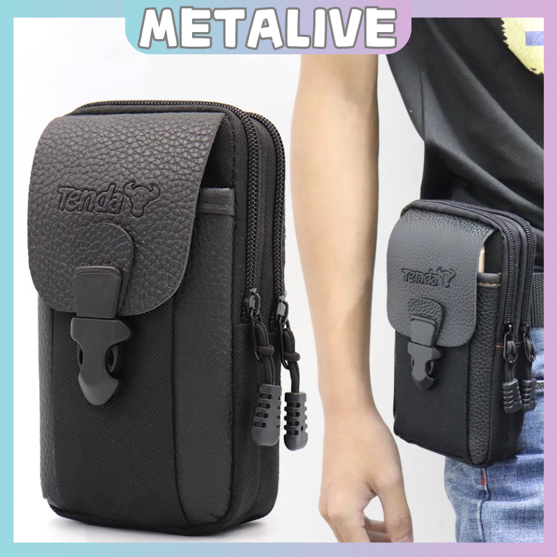 Tas Pinggang Pria Pinggang Tegak Sport Adventure Universal Hanging Wallet Tas Hp Dompet Waterproof