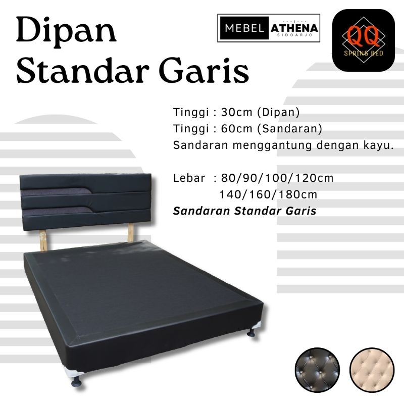 QQ Spring Bed Dipan sandaran set divan difan kayu merbau lapis oscar 160