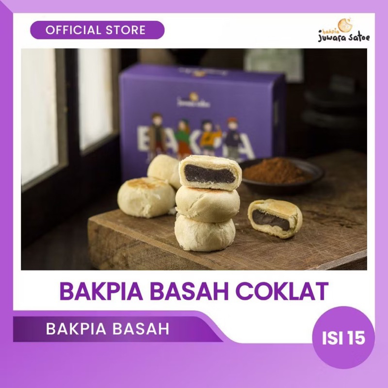 

BAKPIA JUWARA SATOE [ Isi 15 ] Bakpia Basah Coklat - Oleh Oleh Khas Jogja