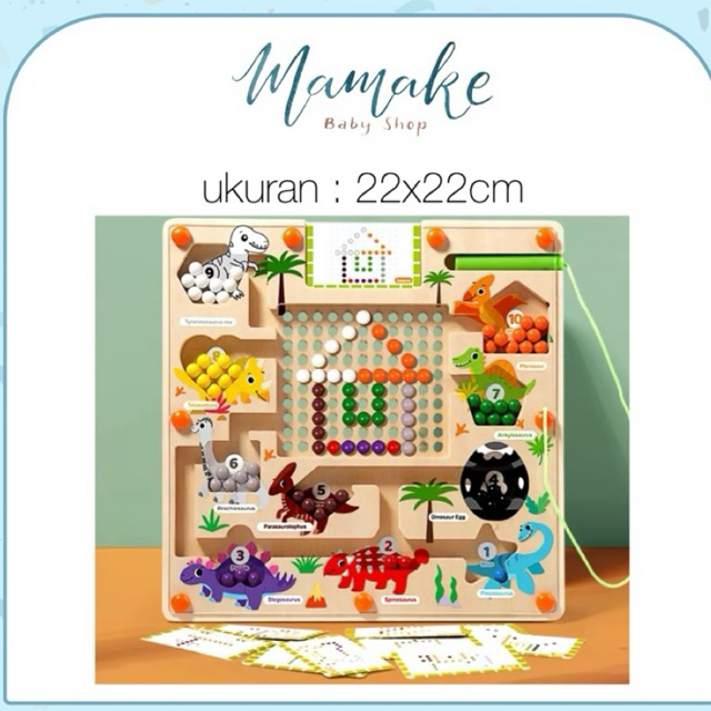 MAINAN MAGNETIC PEN EDUCATION MAZE DINO/ ALPHABET/ KENDARAAN