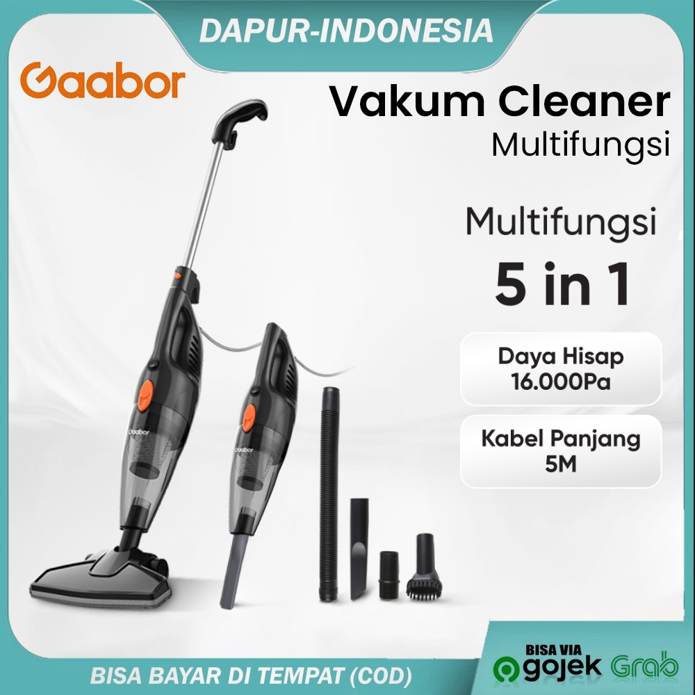 Vacum Cleaner Gaabor Penyedot Debu Multifungsi 2 In1 Low Watt Kapasitas 1.5 Ltr
