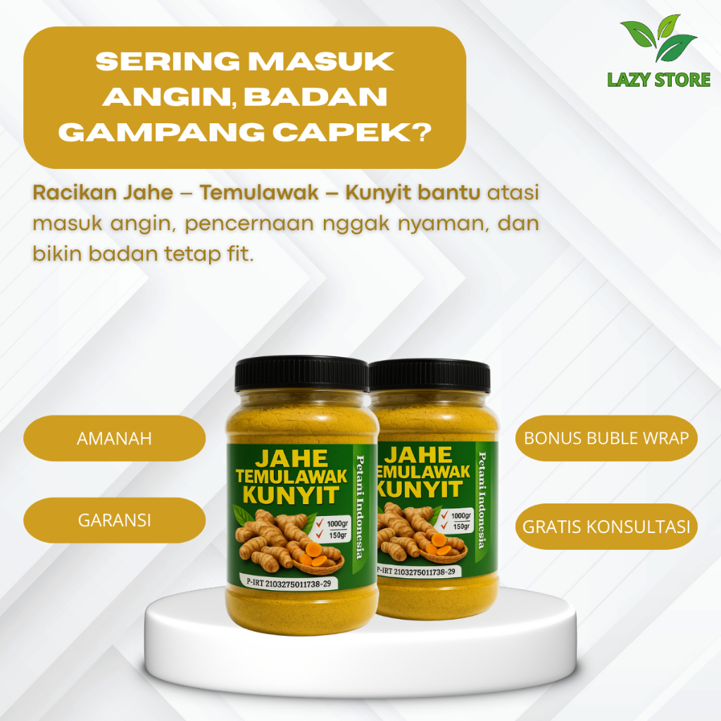 

[ – !] - jahe temulawak bubuk 150 gram mrk abbas herbal original murni 100%