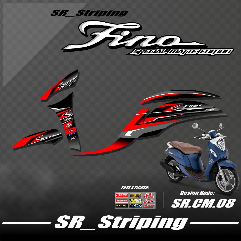 Striping Fino 125 Variasi - Stiker Fino 125 - Variasi Fino 125 - Sticker Fino 125 Variasi SR.08